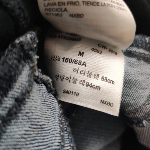 Levi Strauss Womens Maternity Jeans Skinny Stretch Belly Panel Denim Blue Size M - Picture 4 of 5